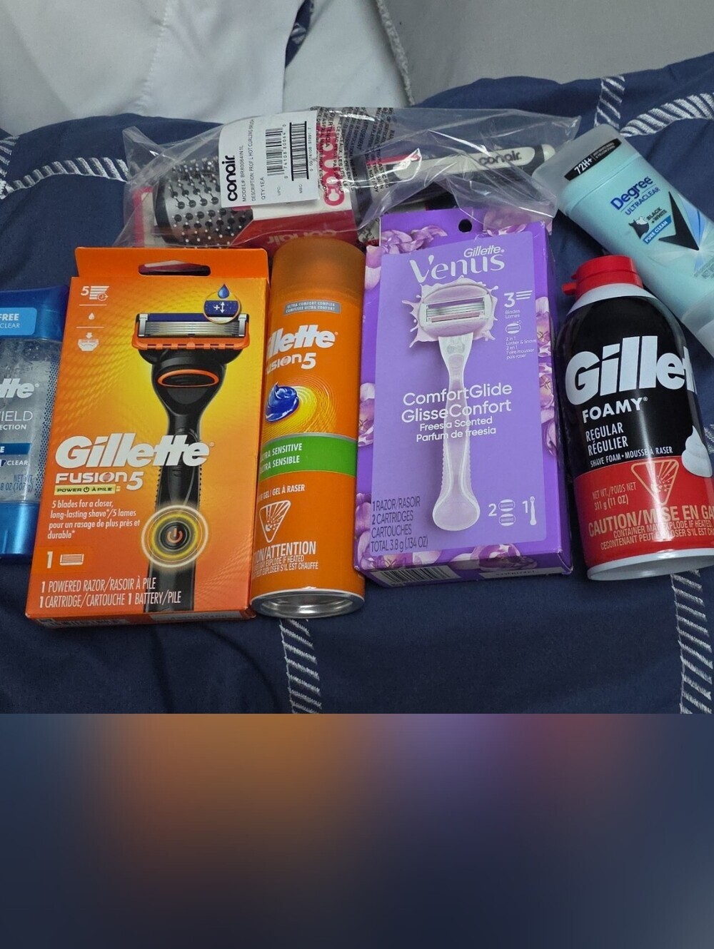 Gillette and Conair Home Party Grooming Bundle - Orange, Purple, Blue (Lot Of 7)